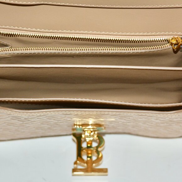 NWT BURBERRY CROSSBODY CALFSKIN EMBOSSED MONOGRAM MEDIUM TB BAG - Picture 9 of 12